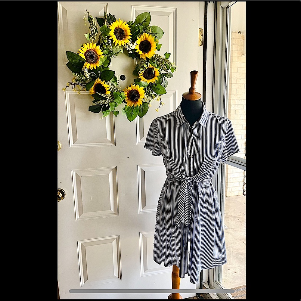 Forever 21 Striped Button-down Dress